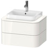Duravit Happy D.2 Plus 25 5/8" Wall Mounted Vanity Unit for Console, White High Gloss HP496002222