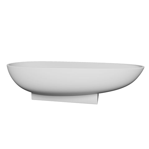 Image of 71 Inch Cultured Marble Pedestal Bathtub CM01