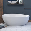 62 Inch Engineered Stone FreeStanding Double Ended Oval Tub ES-FSDEO62-CP