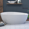 67 Inch Engineered Stone FreeStanding Double Ended Oval Soaking Tub ES-FSDEO67