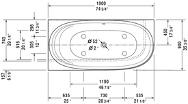 Duravit Cape Cod 74 3/4