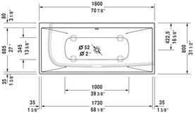Duravit DuraSquare 70 7/8