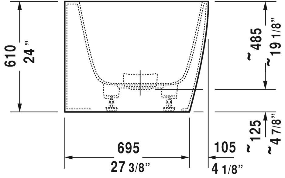 Duravit DuraSquare 70 7/8" Corner Right Bathtub, White 700428000000090