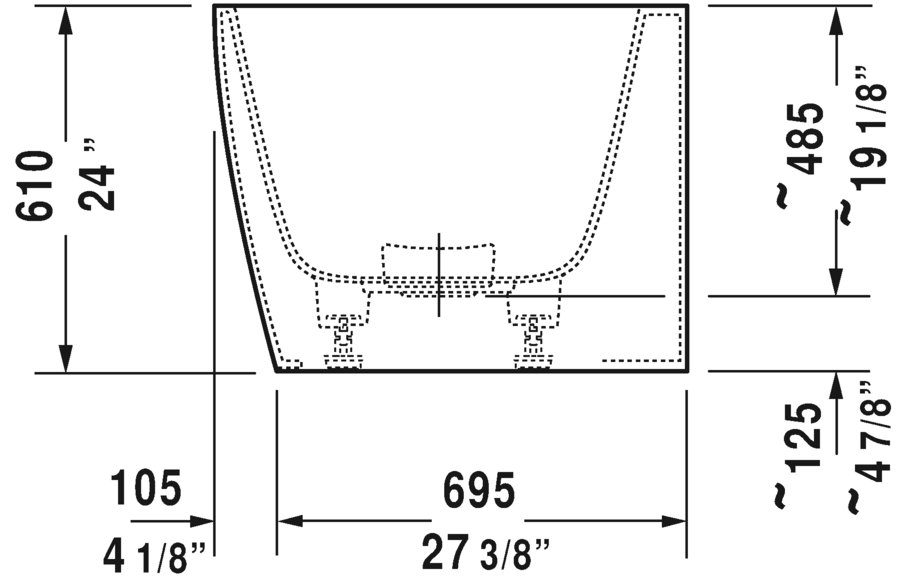 Duravit DuraSquare Corner Bathtub 700427000000090 White