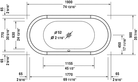 Image of Duravit Starck Freestanding Bathtubs 700012000000090 White