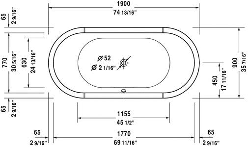 Duravit Starck Freestanding Bathtubs 700012000000090 White