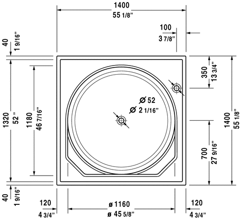 Image of Duravit Blue Moon Rectangular Bathtub 700143000000090 White