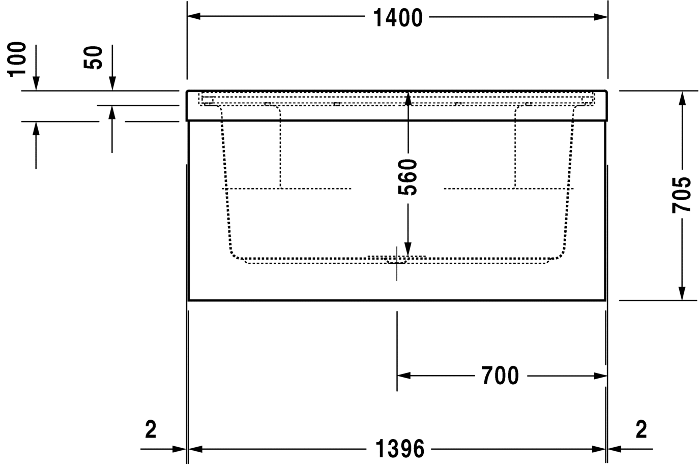 Duravit Blue Moon Rectangular Bathtub 700143000000090 White
