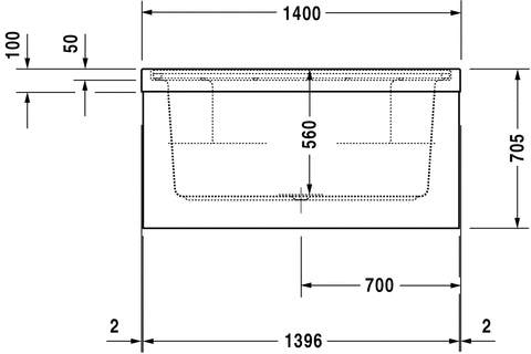 Image of Duravit Blue Moon Rectangular Bathtub 700143000000090 White