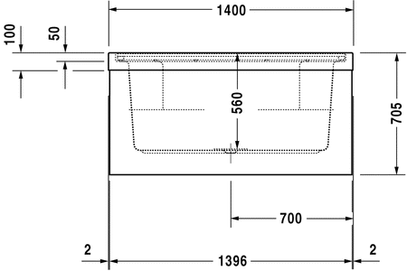 Duravit Blue Moon Rectangular Bathtub 700143000000090 White