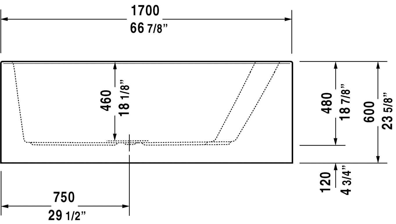 Duravit Paiova 66 7/8" Corner Right Bathtubs, White 700265000000090