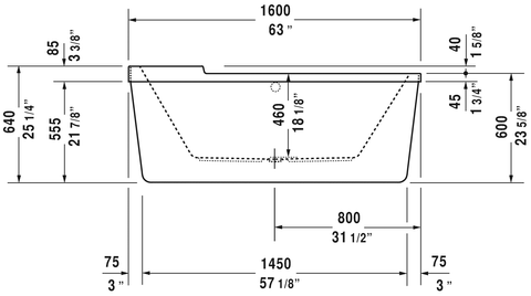 Image of Duravit Starck 63" Freestanding Bathtubs, White 700409000000090