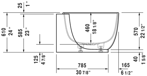 Image of Duravit Luv 72 7/8" Corner Right Bathtub, White 700432000000090