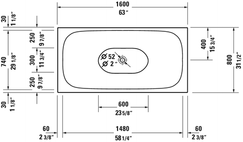 Image of Duravit XViu Freestanding Bathtubs 700444 Series