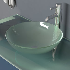 48" Blue Modern Wood and Glass Vanity, Cambridge Plumbing 8116BS