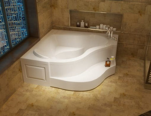 Image of American Acrylic 60" x 60" x 24" Deep Corner Tub BR-16