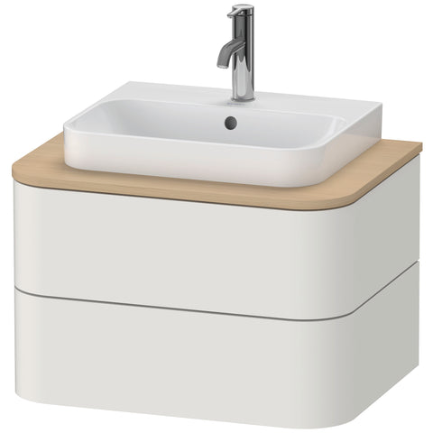 Image of Duravit Happy D.2 Plus 25 5/8" Wall Mounted Vanity Unit for Console, White High Gloss HP496002222