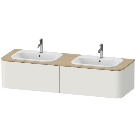 Image of Duravit Happy D.2 Plus 63" Wall Mounted Vanity Unit for Console, White High Gloss HP4956B