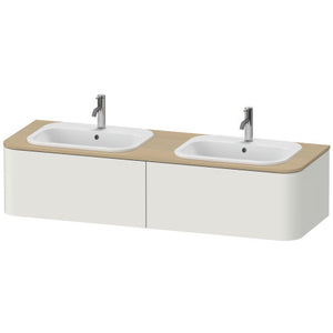 Duravit Happy D.2 Plus 63" Wall Mounted Vanity Unit for Console, White High Gloss HP4956B