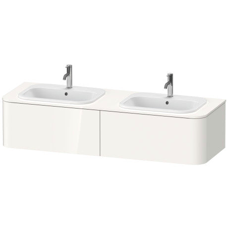 Image of Duravit Happy D.2 Plus 63" Wall Mounted Vanity Unit for Console, White High Gloss HP4956B