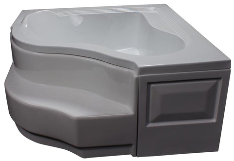 Image of American Acrylic 60" x 60" x 24" Deep Corner Tub BR-16