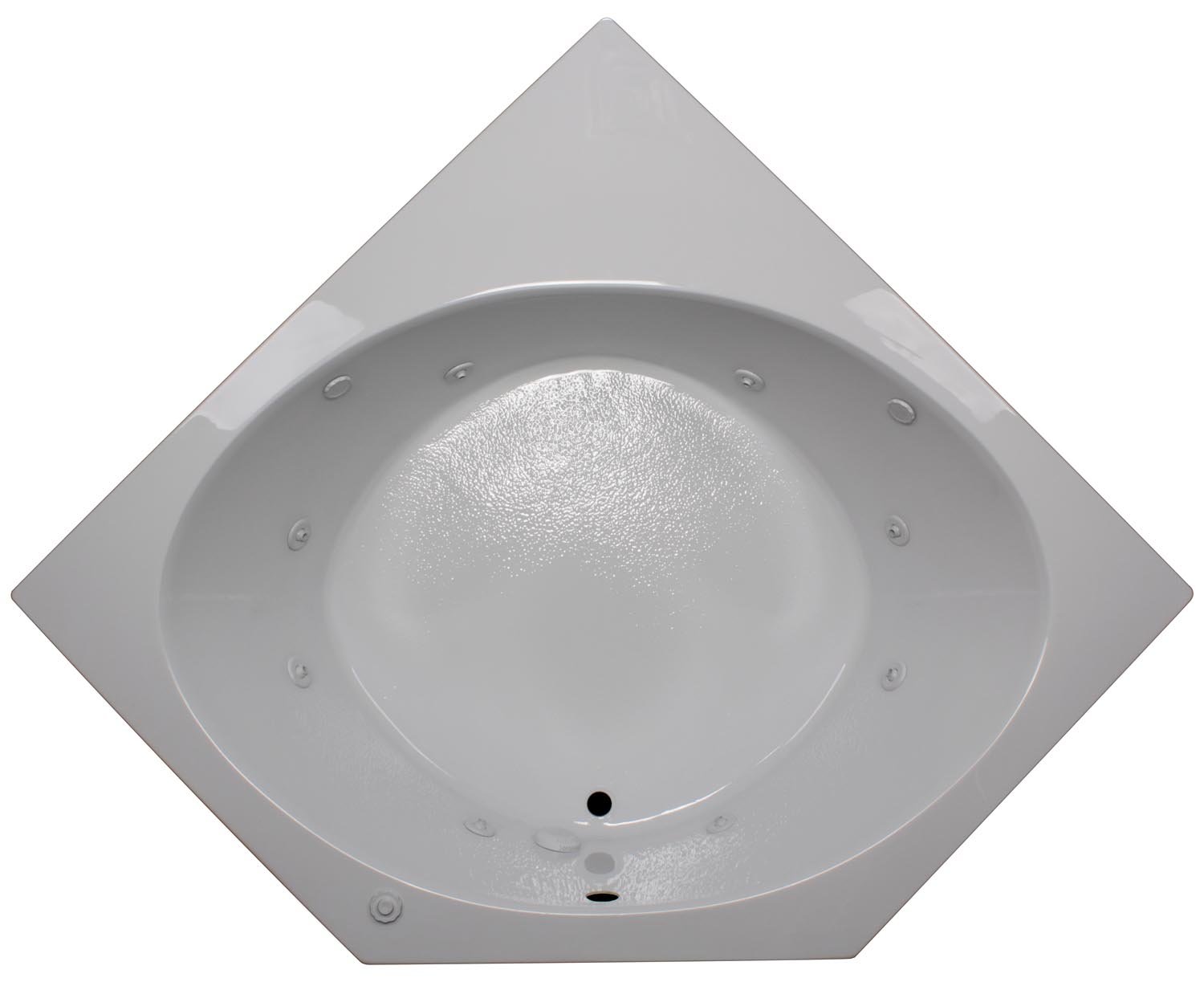 American Acrylic 60" x 60" Corner Round Bathtub BR-29